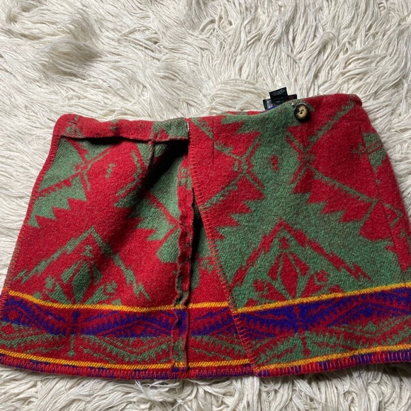 VTG Ralph Lauren Country Womens Wrap Skirt Wool Southwestern Aztec Blanket - Picture 7 of 8